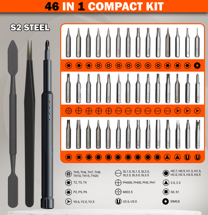 Precision Screwdriver Set 46-in-1, Mini Screwdriver Set with Portable Storage Case