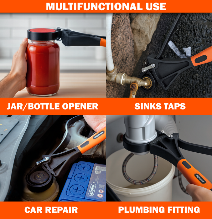 Rubber Strap Wrench 2pcs, Adjustable Oil Filter Strap Wrench with Reinforced Belt, Max Diameter 4" and 6"