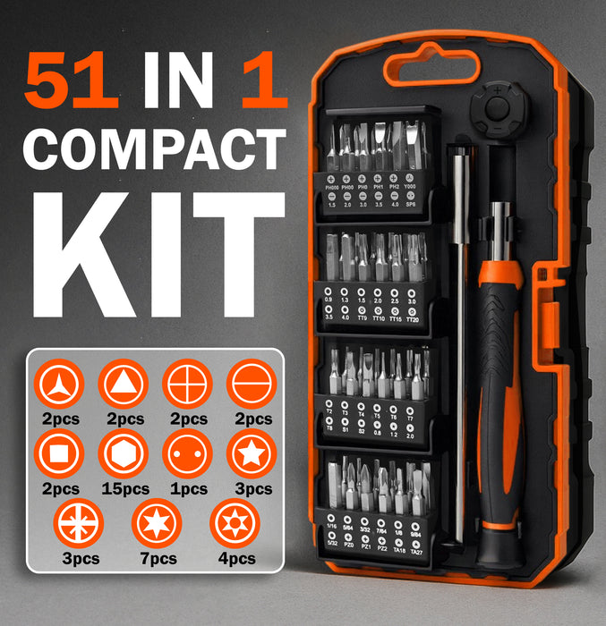 Precision Screwdriver Set 51-in-1, Small Screwdriver Kit with Portable Storage Case