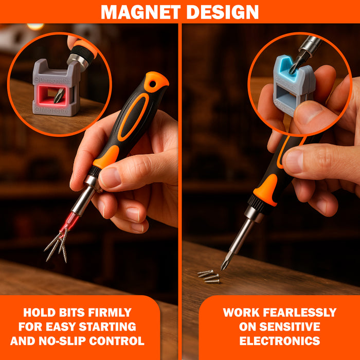 Ratcheting Screwdriver Set 68-in-1, Magnetic Screwdriver Set with Portable Storage Case