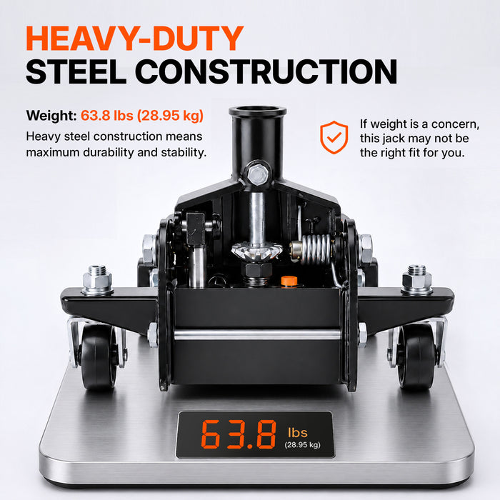 3 Ton Heavy Duty Floor Jack (6600 lbs) – Hydraulic Car Jack with Single Piston Pump, Quick Lift and Lifting Range from 5.5'' to 18.5