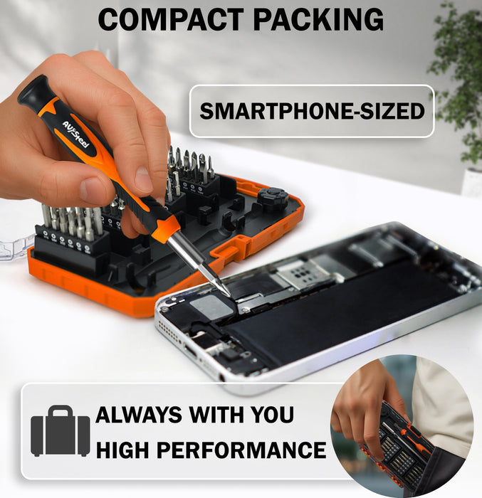 Small Screwdriver Case Precision Screwdriver Set 51-in-1, Small Screwdriver Kit with Portable ...
