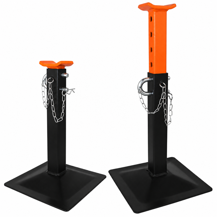Jack Stands 1.3 Ton, Heavy-Duty Steel, U-Shaped Locking Pin, Extra Large Base, Range 11-1/8" to 16-1/4"