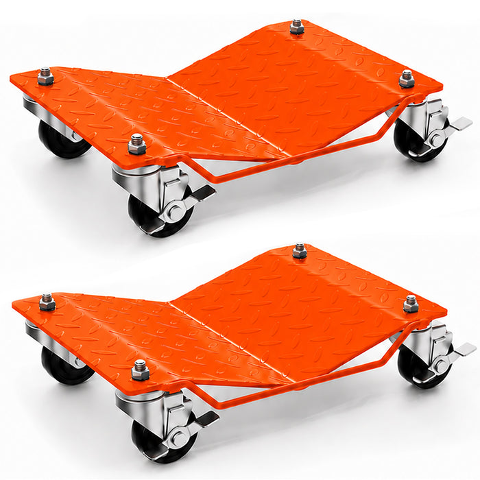 Car Wheel Dolly, 16" x 12", 3300 lbs, Heavy-Duty Steel, Set of 2 pcs.