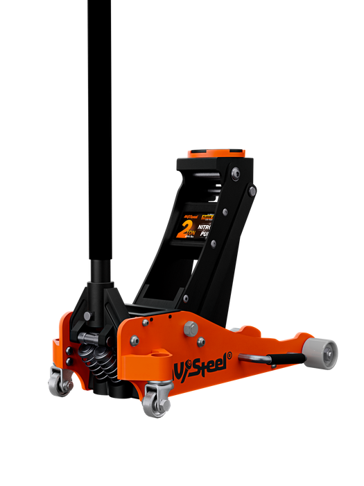 Aluminum Floor Jack, 2 Ton, Low Profile, Dual Piston Pump, Lifting Range 3-3/8" to 16-3/4"