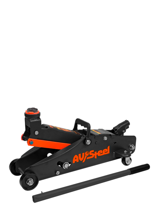 Steel Trolley Jack 2.5 Ton, Single Piston Pump, Extra Safety Lock, Lifting Range 5-1/2" to 15-3/8"