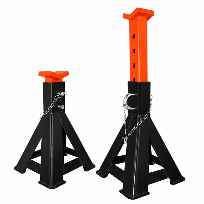 Jack Stands 3 Ton, Heavy-Duty Steel, U-Shaped Locking Pin, Range 12-1/2" to 18-3/4"