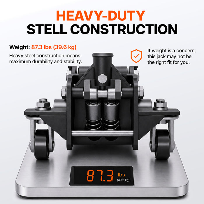 Heavy-Duty Floor Jack 4 Ton (8,000 lbs), Lift Range 4-1/4" to 19-3/4" for Cars, Vans, SUVs & Pickup Trucks, Hydraulic Steel Floor Jack with Dual Piston Pump - Not for Sports Cars or RVs